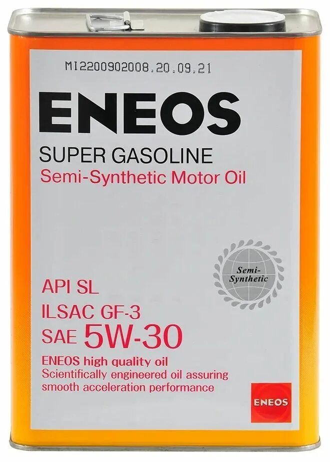 Масло газолин 5w30. ENEOS super gasoline SL 5w-30. ENEOS SL 5w30 Semi-Synthetic. Oil1361 ENEOS. ENEOS super gasoline SL 5w-30, 4 л.