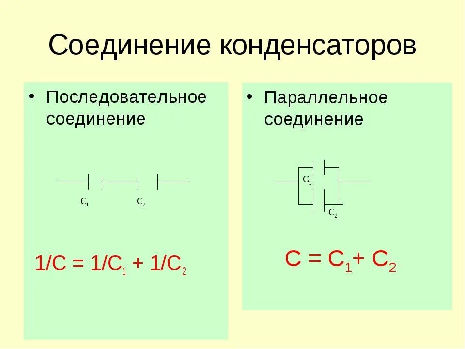 Емкость при параллельном соединении конденсаторов. Последовательное соединение конденсаторо. Схемы соединения конденсаторов. Схема соединения электролитических конденсаторов.