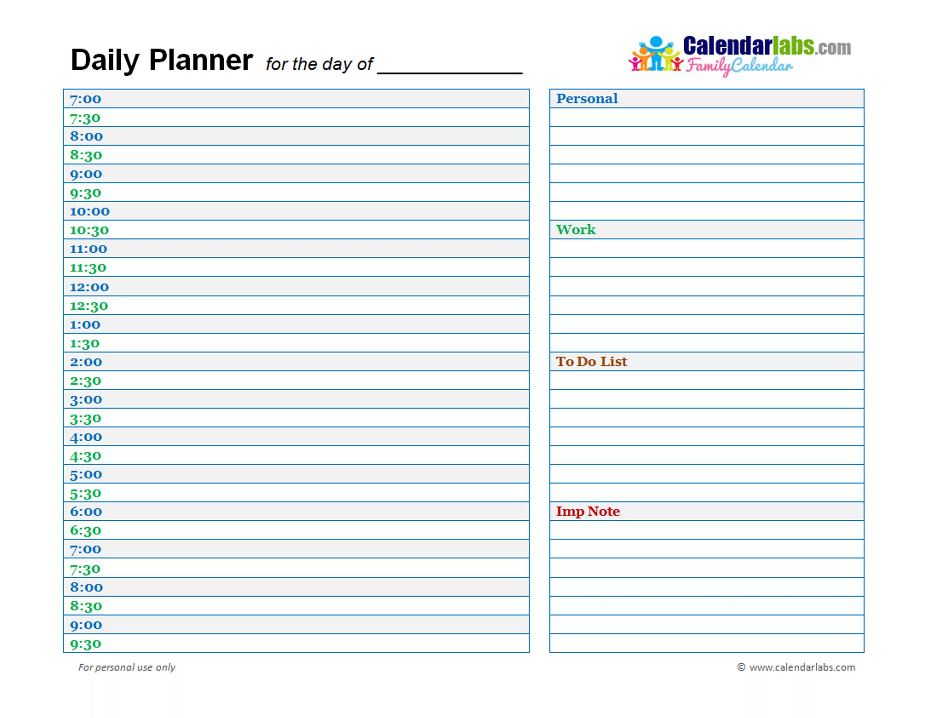 Planning list