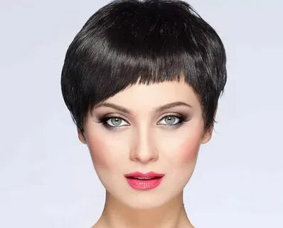 Челка короткая косая женская