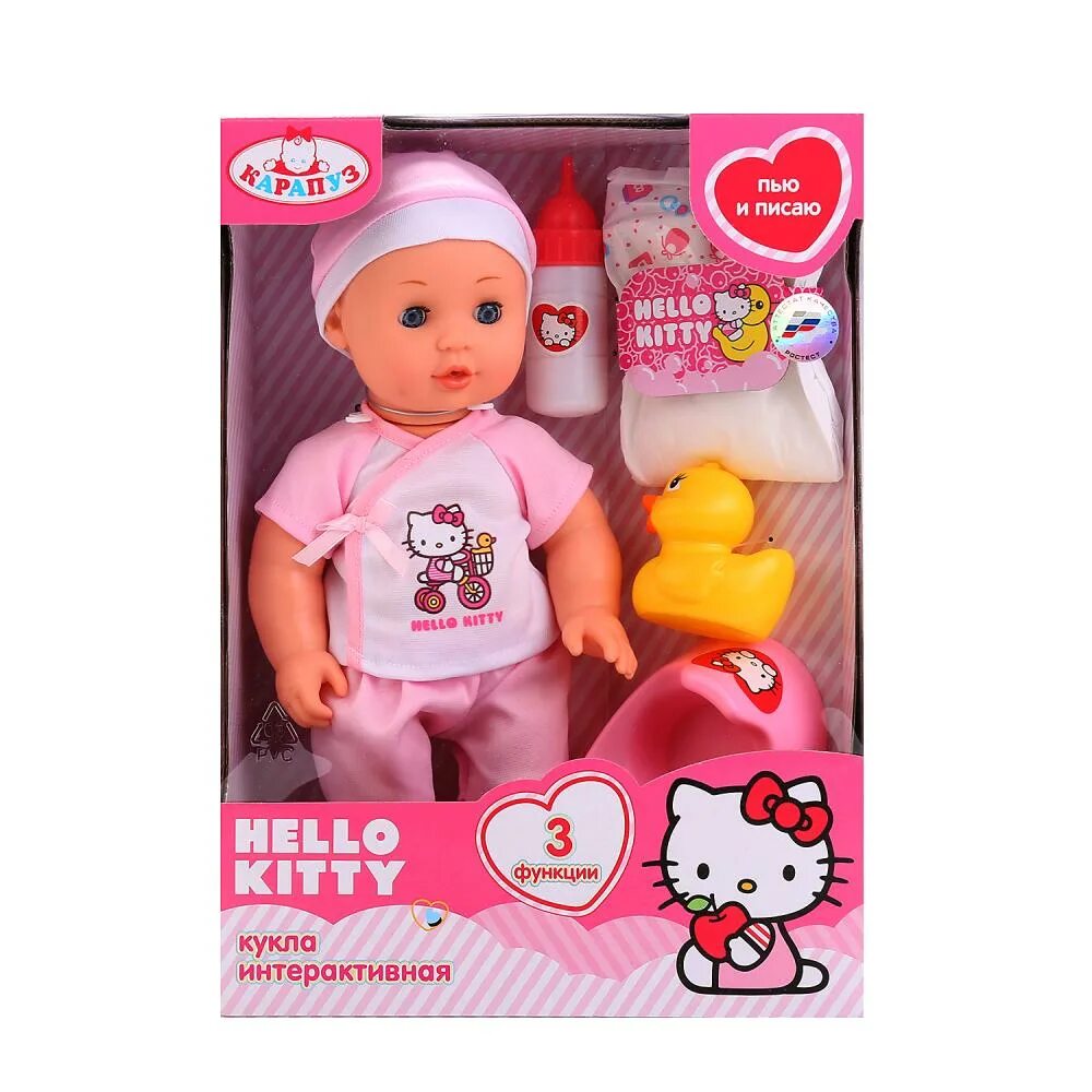 Пупс 30. Пупс Хелло Китти 30 см. Пупс Карапуз hello Kitty 32см, с аксессуарами. Кукла hello Kitty пупс 30 см. Пупс hello Kitty ТМ Карапуз.