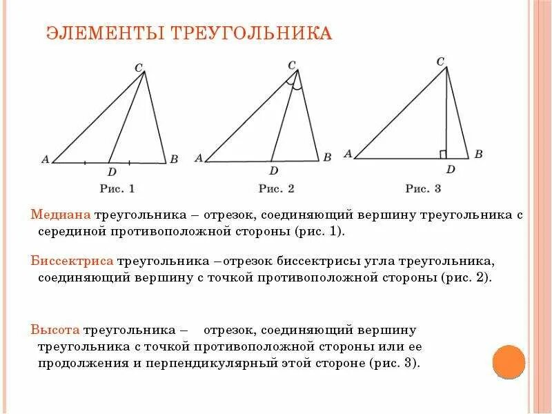 Чем известна медиана. Медиана биссектриса и высота треугольника 7 класс. Медиана биссектриса высота 7 класс. Понятие Медианы высоты и биссектрисы треугольника. Что такое Медиана биссектриса и высота треугольника 7 класс геометрия.