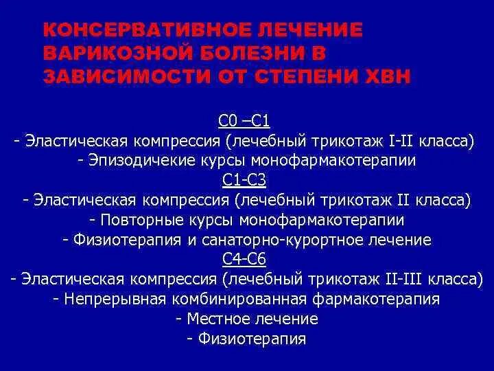 Консервативное лечение болезней. Консервативная терапия варикозной болезни. Принципы консервативного лечения ХВН. Варикозная болезнь принципы лечения. Консервативное лечение при варикозной болезни.