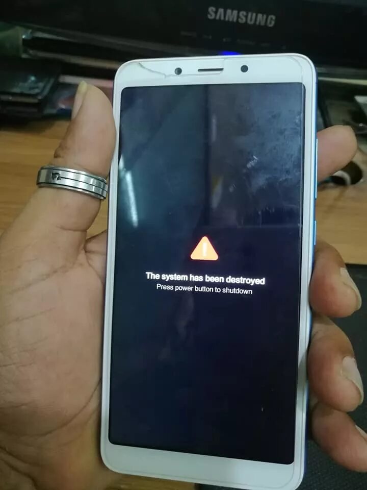 The system has been destroyed xiaomi redmi