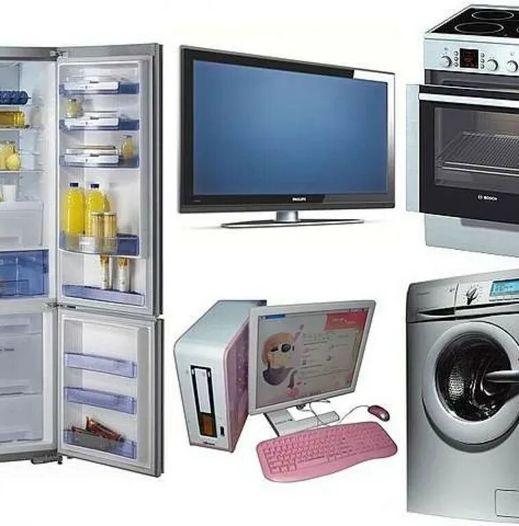 Где купить бытовой. Бытовая техника. Телевизор холодильник стиральная машина. Бытовые машины и приборы. Кухня с бытовой техникой.