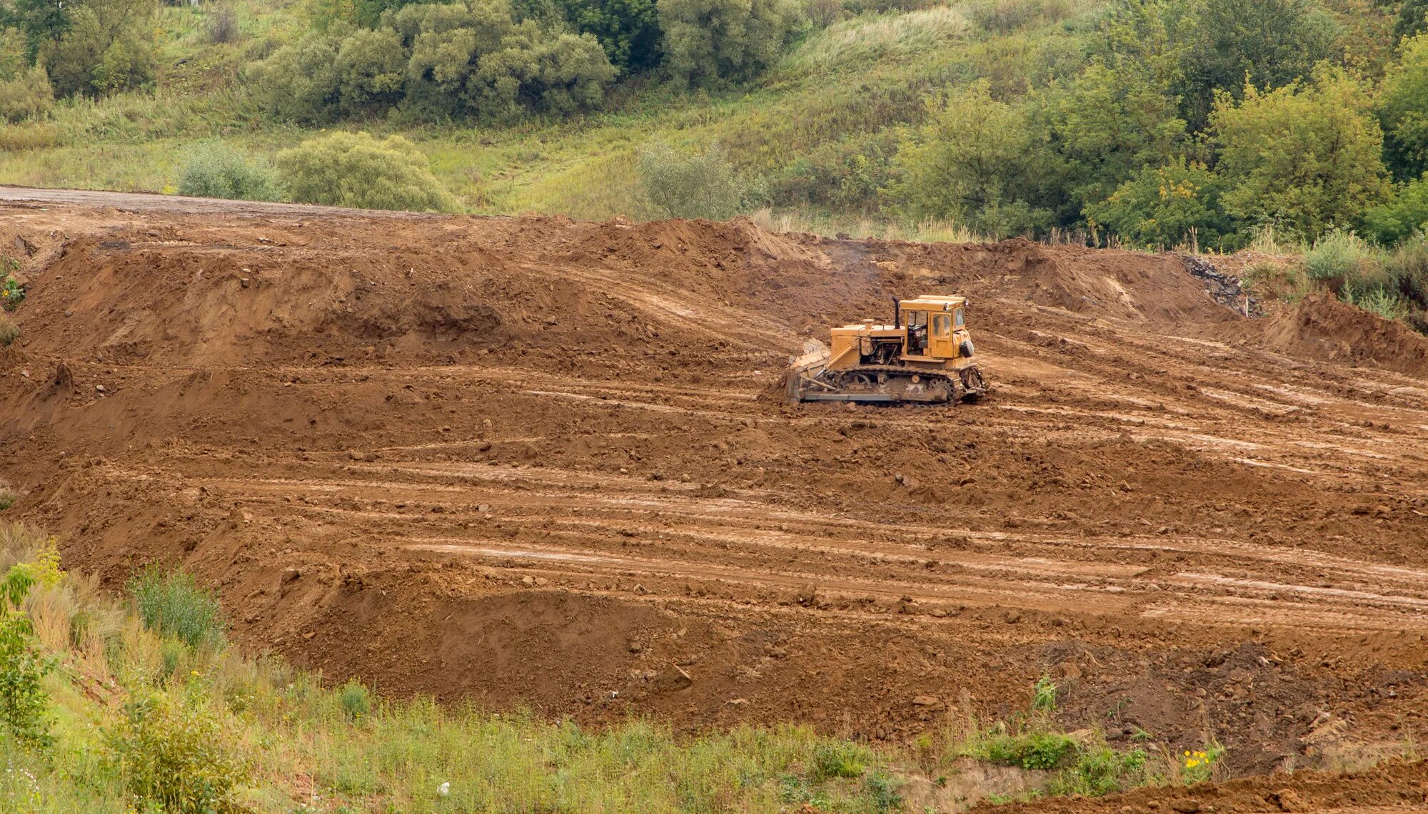 Clearing land. Cleared Land. Clearing. Clearing wooded Land with Anchor Chain and Bulldozer. Land clearing icons.