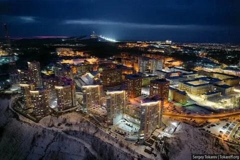 Красноярске в вечернее время