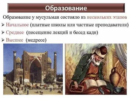 Каким было образование в арабском халифате