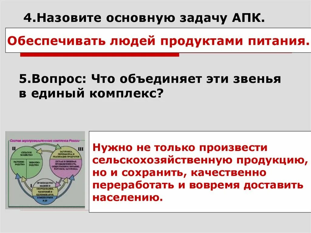 Основной апк является. Назовите главную задачу апк. что объединяет звенья апк в единый комплекс. основные задачи агропромышленного комплекса. основная задача агропромышленного комплекса.