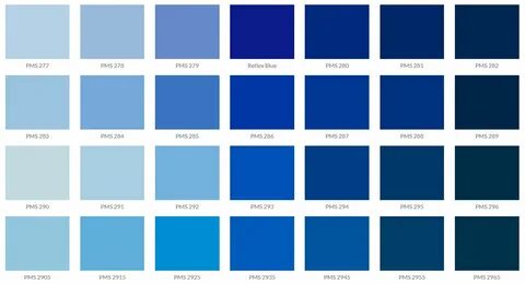 Pantone blues swatch.