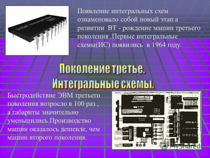 Интегральная схема год