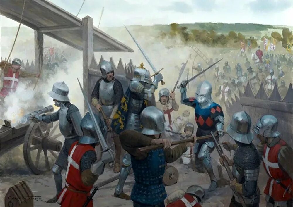 Время столетней войны. Рыцарь 15 века битва Грэм Тернер. Битва при Кастильоне 1453. Битва при Кастийоне 1453.