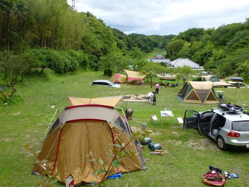 Глэмпинг в японском стиле. Палаточный храм. Japanese camping. Oman peoples and tent. Кемпинг в тайланде.