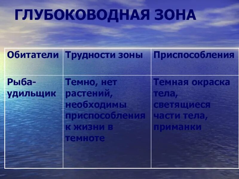 Условия открытых вод. Жизнь в морях и океанах таблица. Сообщества морей и океанов. Условия в морях и океанах. Биология жизнь в морях и океанах.