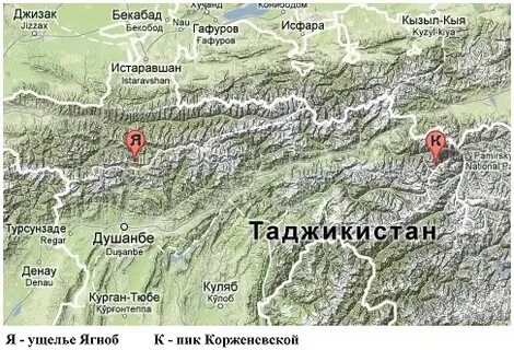 Карта таджикистан через