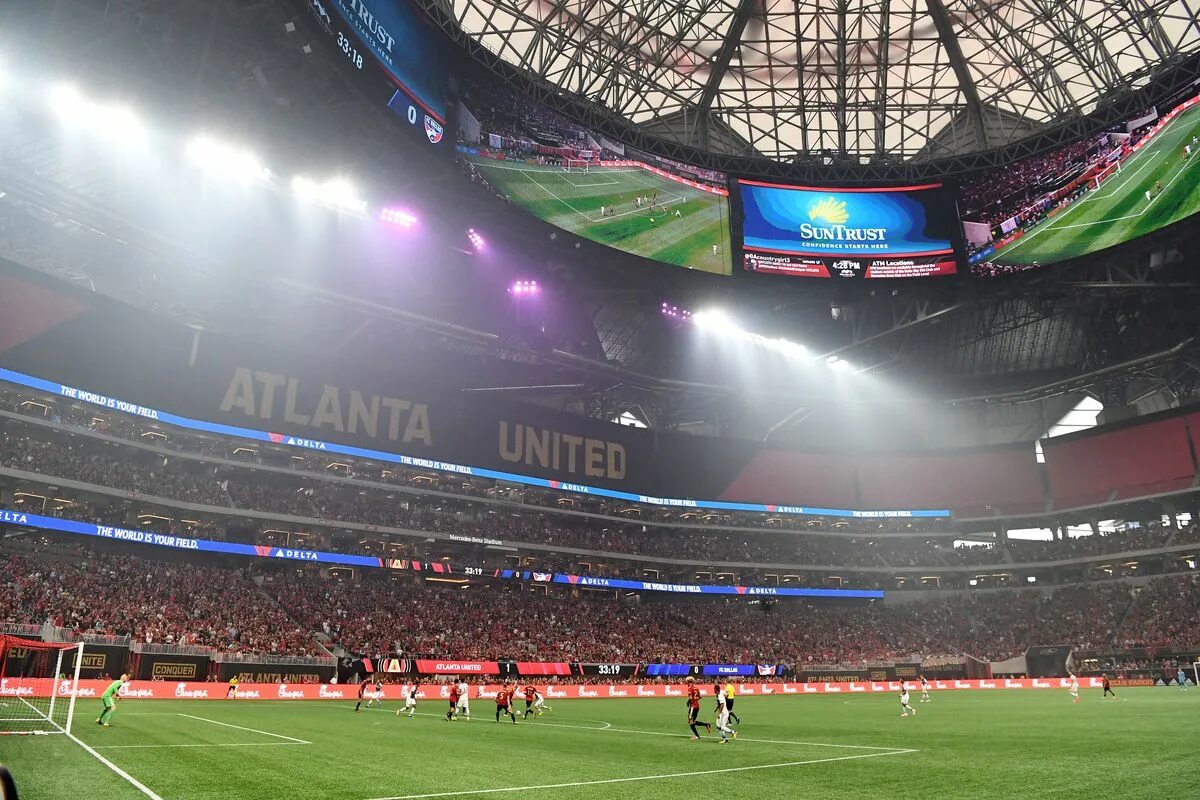 Mercedes Benz Stadium Atlanta. Atlanta United FIFA 19. Атланта Юнайтед стадион ФИФА 22. Toronto FC. Стадион перевод