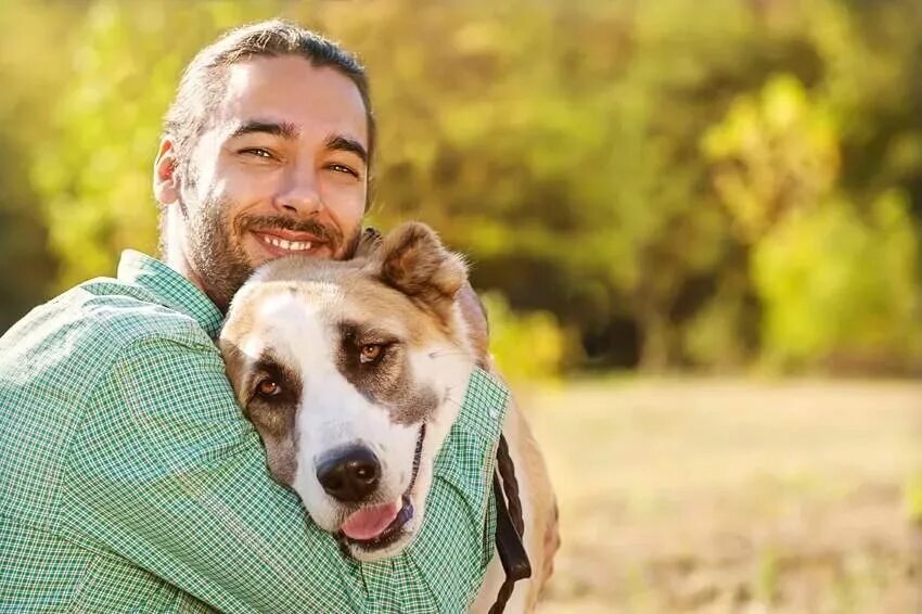 Домашние животные с хозяевами. Парень с собакой. Любовь собаки к человеку. Человек с питомцем. По твоему отношению к собаке.