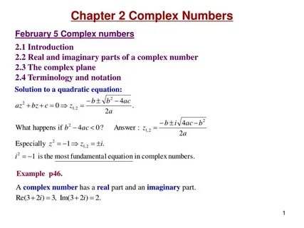 The complex number