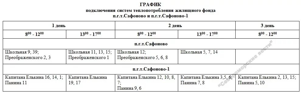Тула теплое расписание