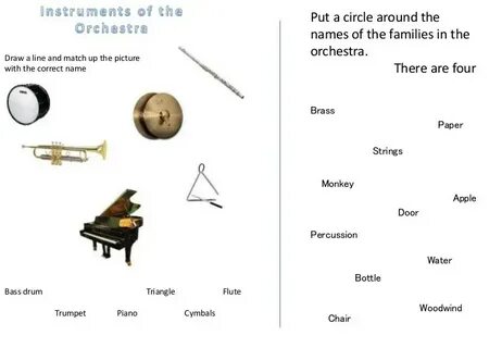 Musical instruments lesson plan