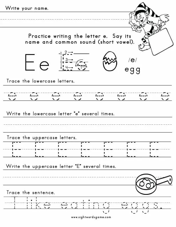 E writing