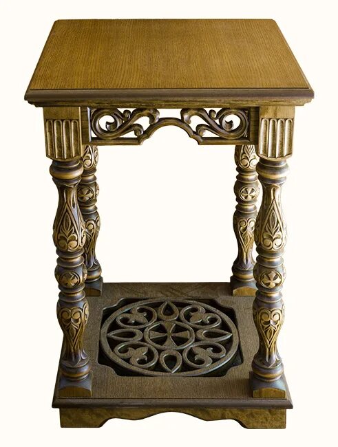 Церковная утварь из дерева. Деревянная церковная утварь. Греческий аналой. Полка арфа банный мастер. Аналой резной щигры.