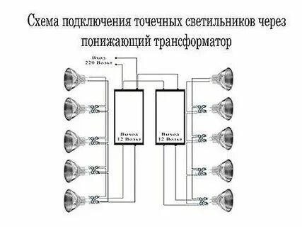 Подключение точечных