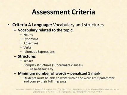 Topic related vocabulary
