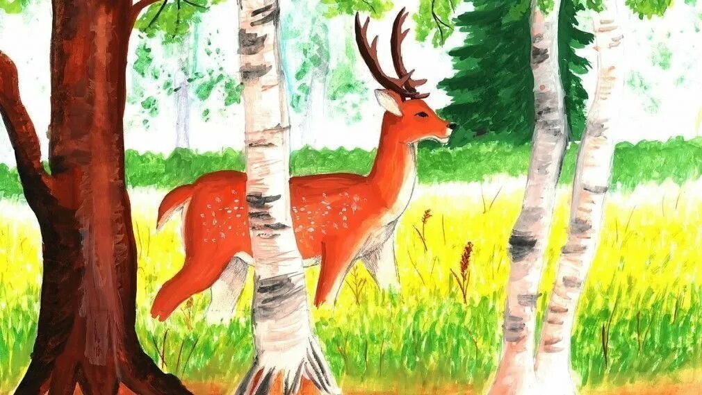 Рисунок на тему природа. Рисунок на тему лес. Детский рисунок лес. Детские рисунки лес.