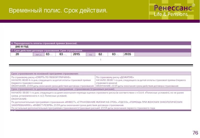 Срок страхования жизни. Полис страхования жизни Ренессанс. Страховая Ренессанс жизнь. Страховка Ренессанс жизнь