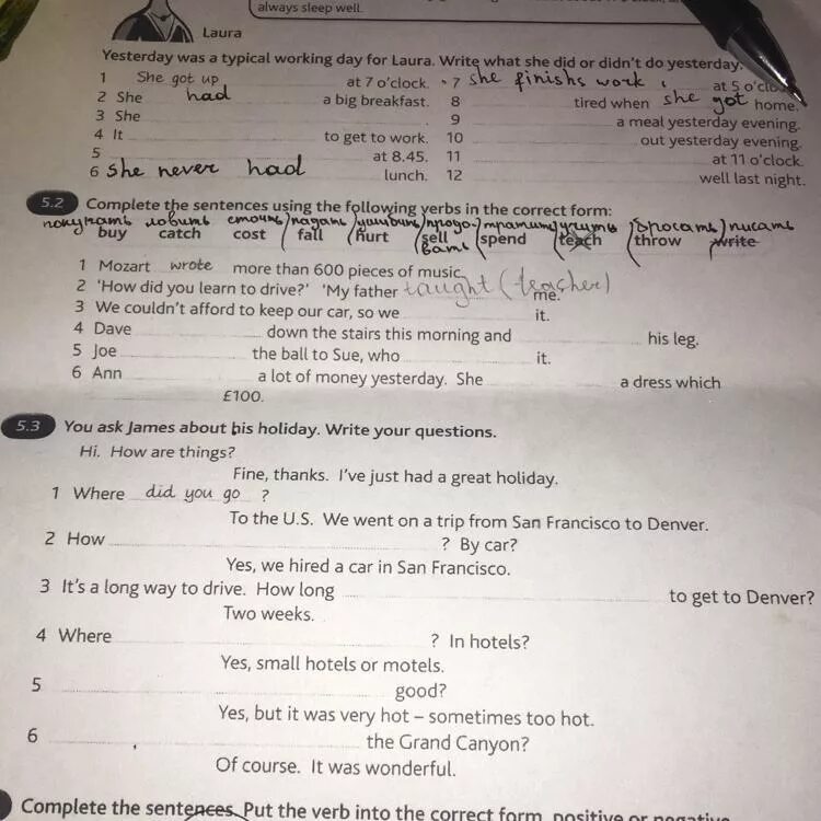 Раскрыть скобки my question answer yesterday. You ask James about his Holiday write your questions 5.3 ответы. You ask James about his Holiday write your questions 5.3. Yesterday was great ответы. You ask James about his Holiday write your questions.