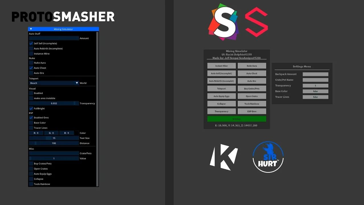 Симулятор майнинга меню. Mining Simulator script. KRNL скрипты. Protosmasher. Майнинг скрипт