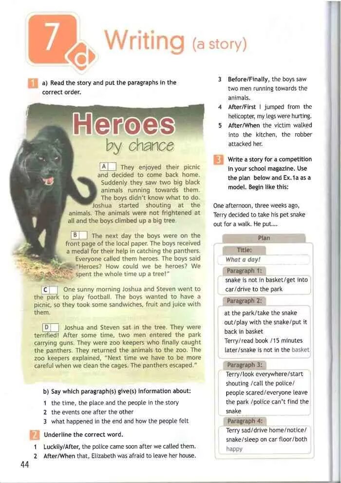 Put the paragraphs in the correct order
