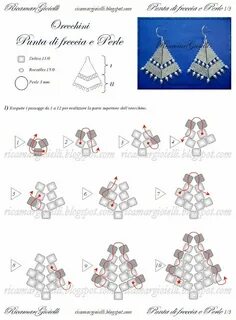 Сережки из бисера схемы