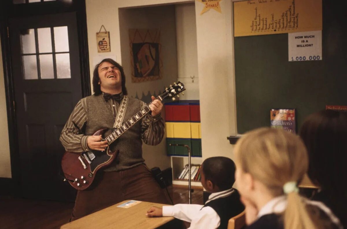 Школа рока песни. Школа рока (School of Rock, 2003). Школа рока Дьюи Финн. Джек Блэк школа рока.