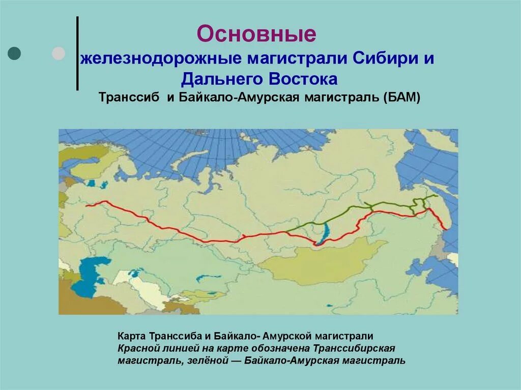 В каких природных условиях проходит транссибирская магистраль. Транссибирская ЖД магистраль. Транссибирская и Байкало Амурская магистраль на карте. Презентация транспортная магистраль Транссиб. Байкало-Амурская магистраль Транссиб карта.