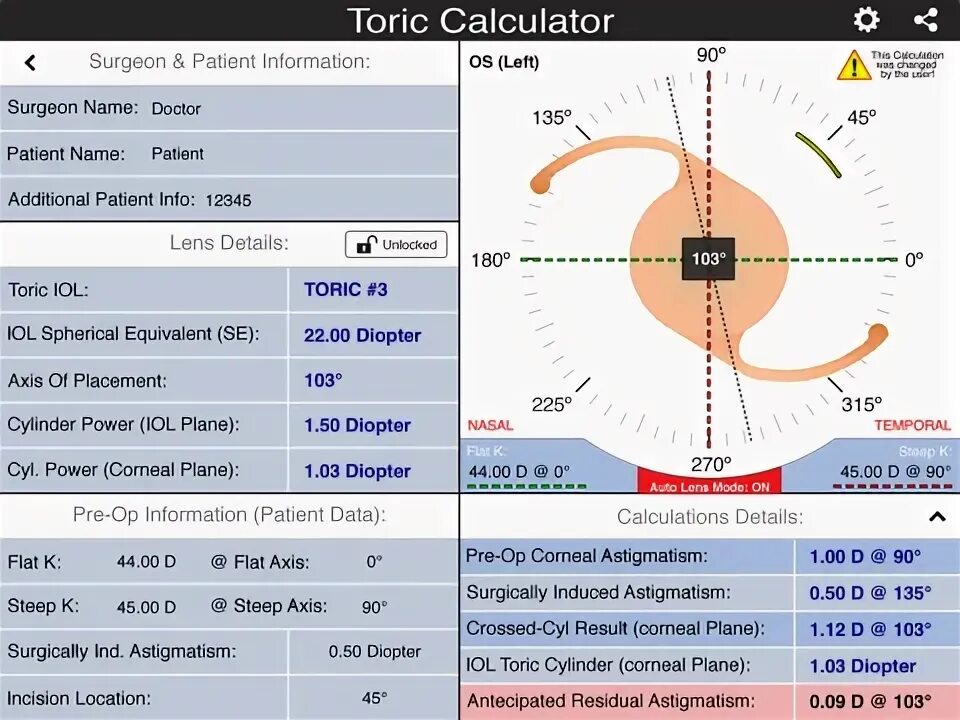 Toric calculator