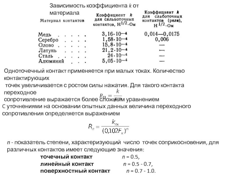 Переходное сопротивление контактов выключателя 0.4 кв. Переходные сопротивления контактов нормы. Расчёт переходного сопротивления контактов. Переходное сопротивление контактов реле.