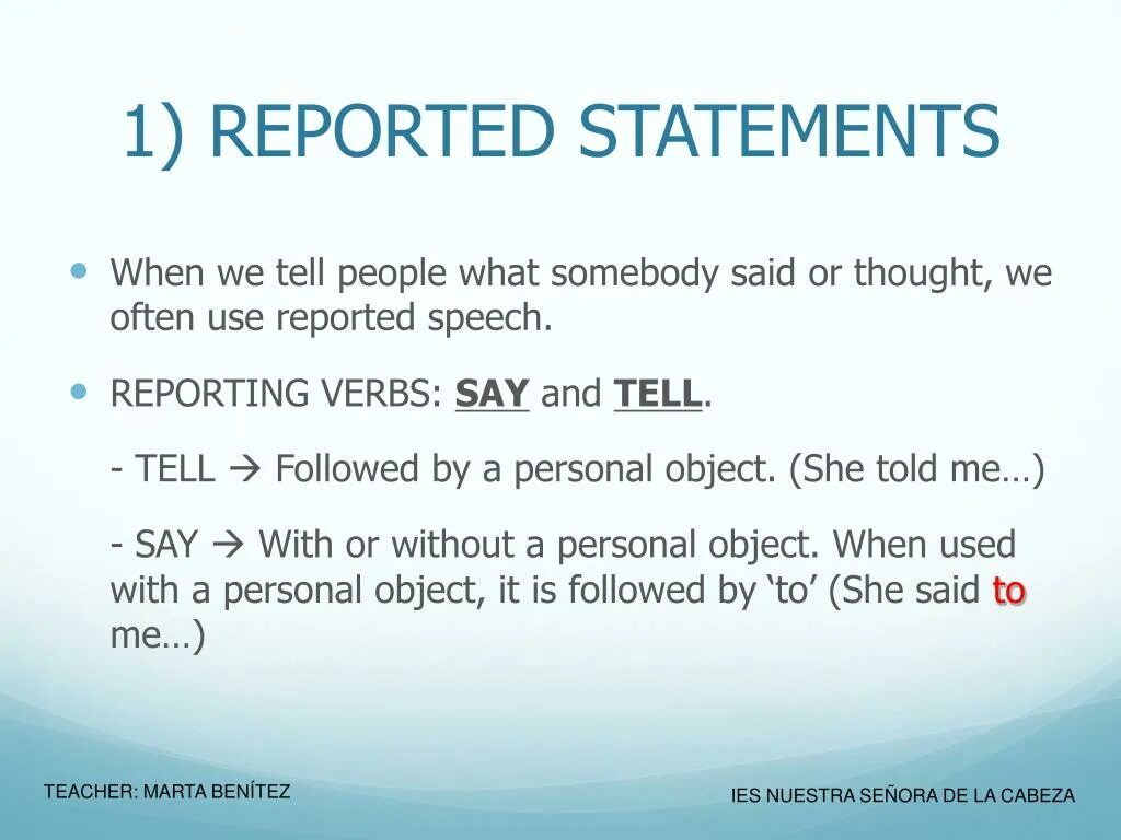 Reported the following statements. Reported the following statements