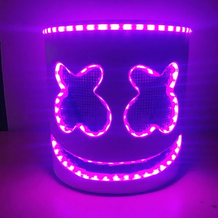 Without led. Marshmello. Маска маршмеллоу неоновая. Маршмеллоу светящиеся. Шлем Marshmallow.