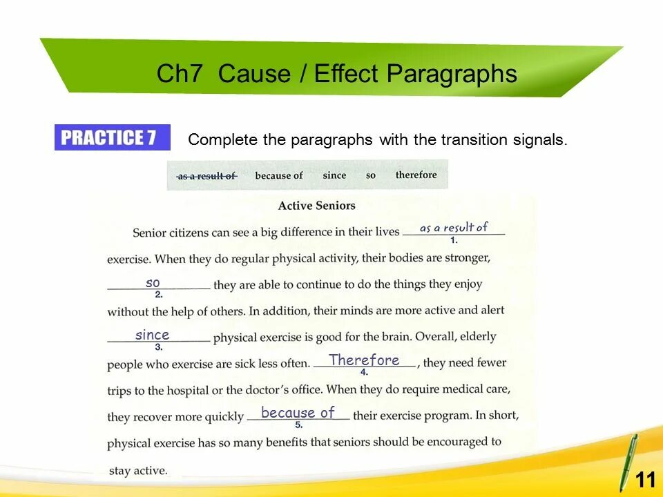 Complete the paragraph. Cause and effect paragraph. writing: cause and effect paragraph. cause and effect paragraph examples. developing paragraphs: cause and effect.