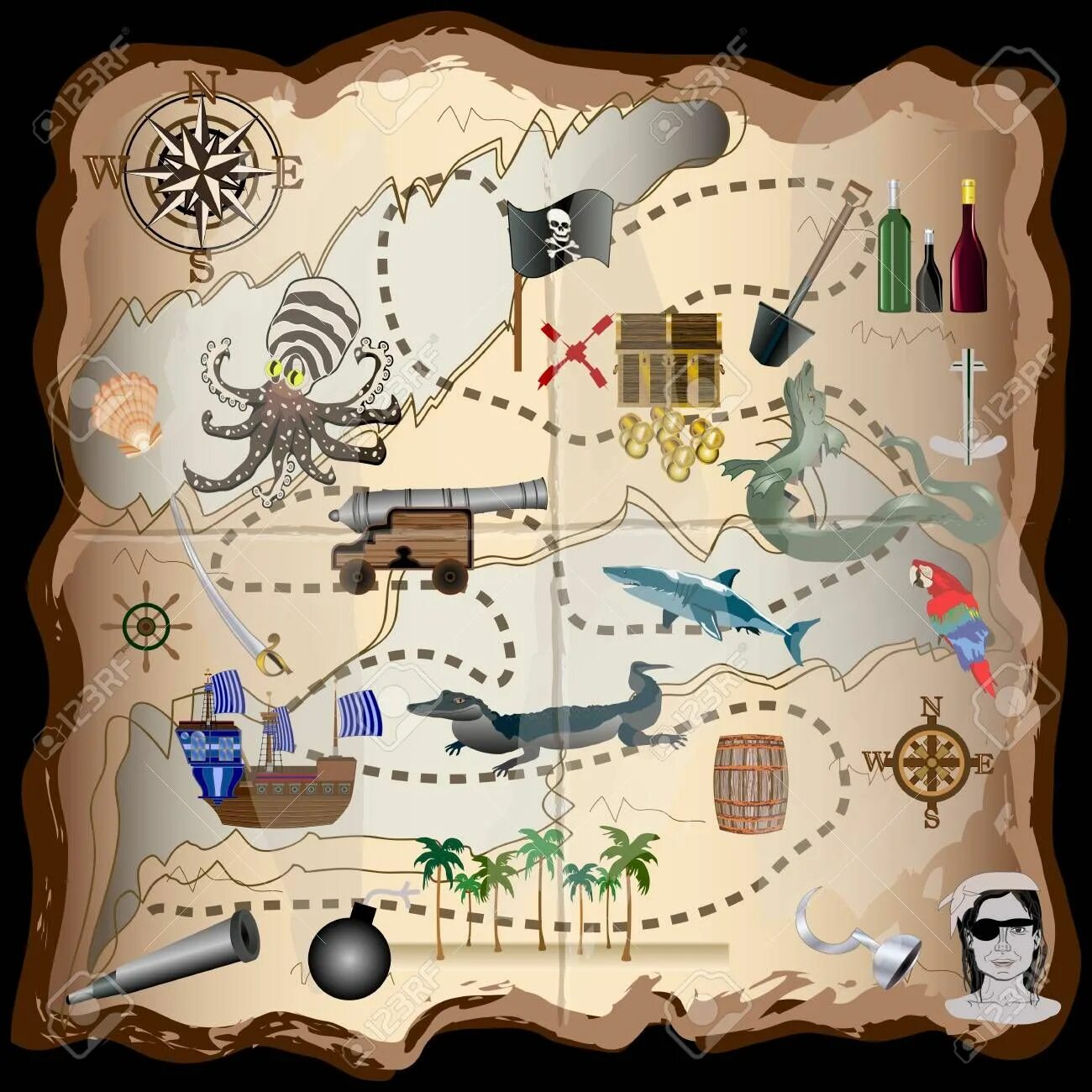 Сокровища музыкальной карты. Карта сокровищ. Карта пиратов для детей. Пиратская карта сокровищ для детей. Пиратская карта для детей.