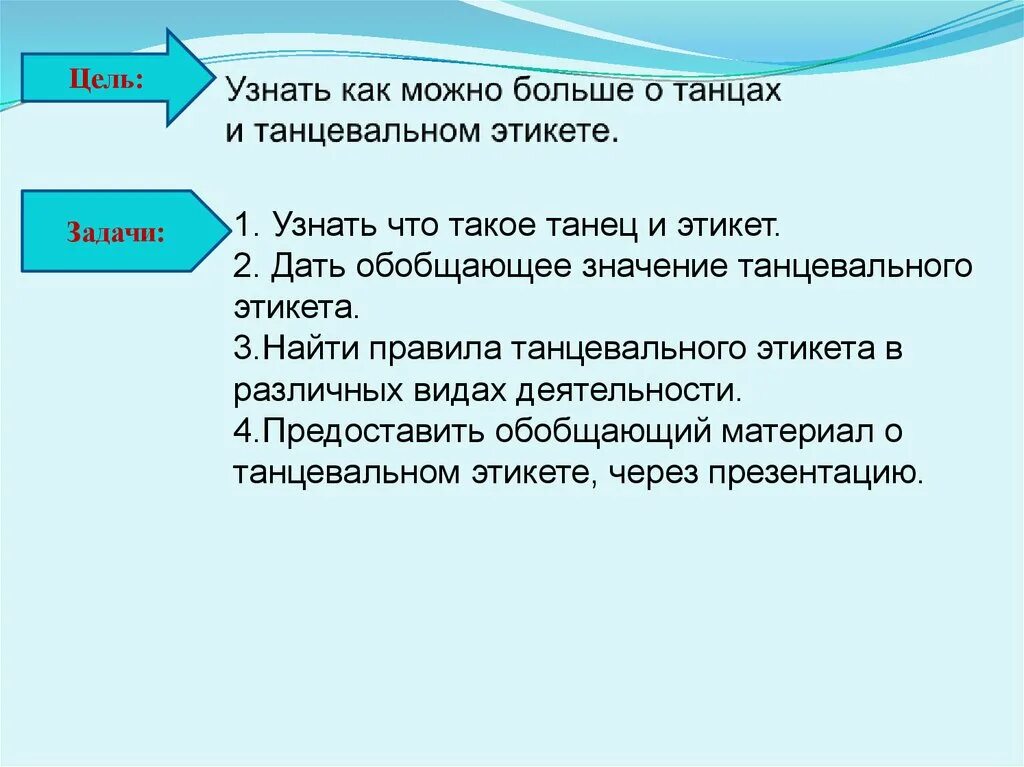 Цели однкнр. Каким правилам учит танцевальный этикет таблица. Правила танцевального этикета. Вид этикета танцевальный. Проект правило танцевального этикета.