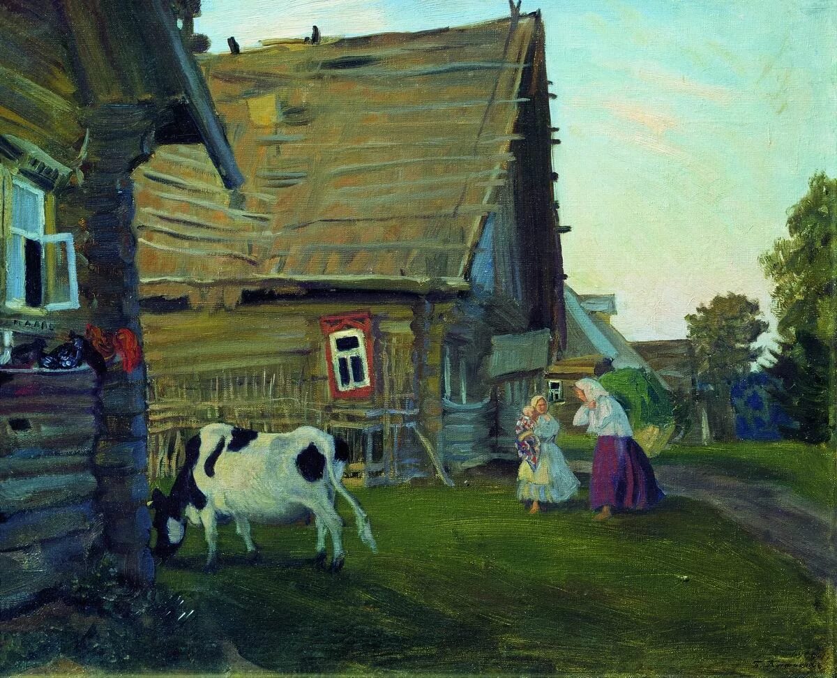 Какие есть картины русских художников. Кустодиев провинция Кострома 1906.