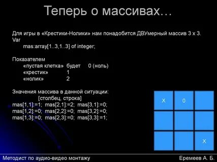 Вывести одномерный массив c