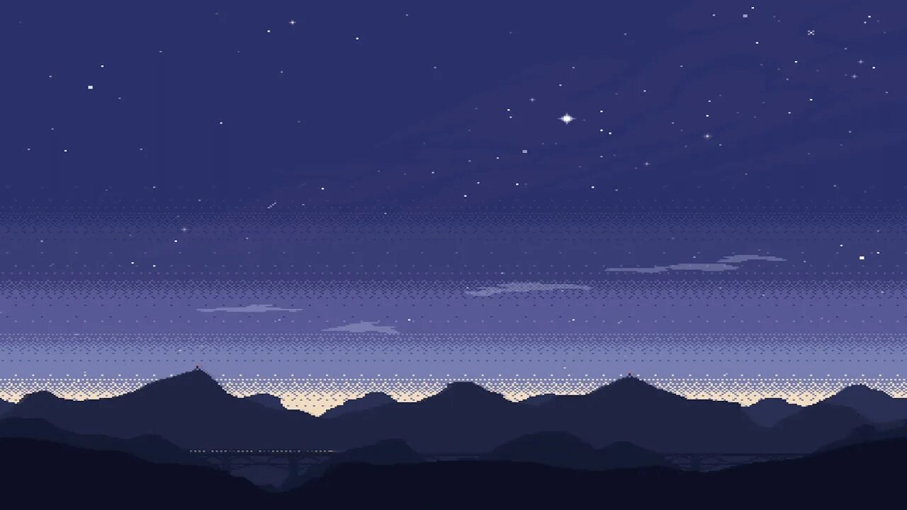 Pixel art gif. Пиксельный пейзаж. Пиксельное небо. Пиксель арт пейзаж. Пиксельное ночное небо.