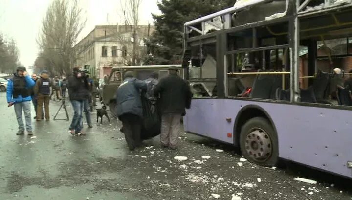 Обстрел Боссе в Донецке 22 января 2015. Теракт 22.01 24