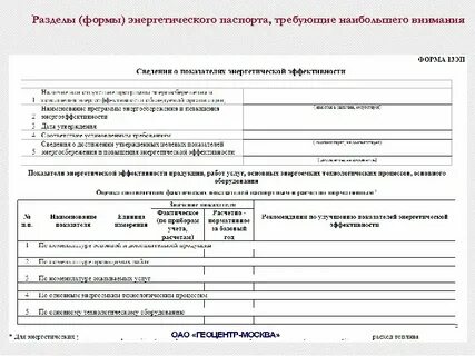 Энергетическая форма