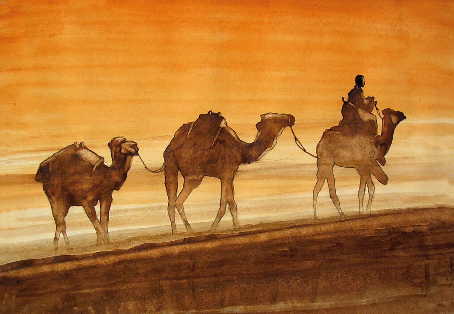 Верблюд Караван пустыня в картинах художников в картинах художников. Пустыня Караван акварель. Верблюды Караван в пустыне гуашь. Гравюра Караван пустыни.