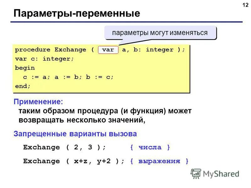 Вызов вариант. Вызов вариант